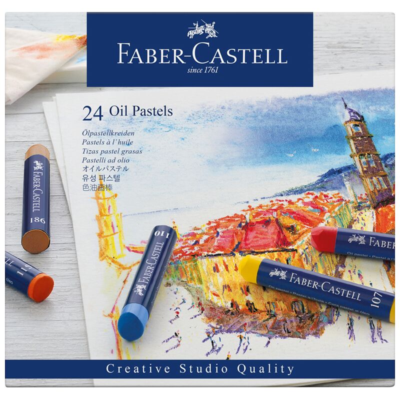 Пастель масляная Faber-Castell Oil Pastels, 24 цвета, картон. упак.