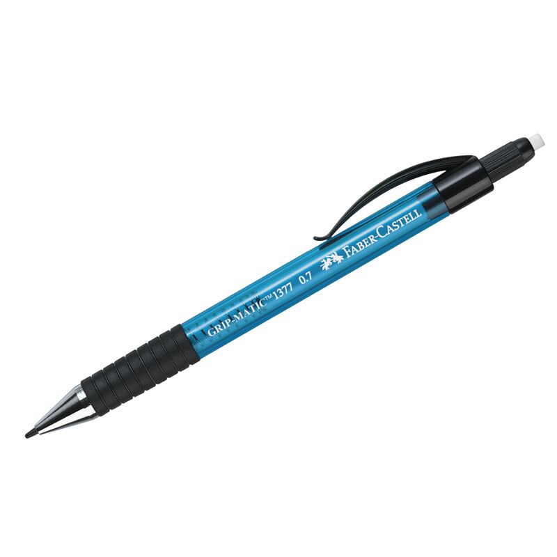 Карандаш механический Faber-Castell Grip Matic 1377 0,7мм, с ластиком, автоподача грифеля, синий