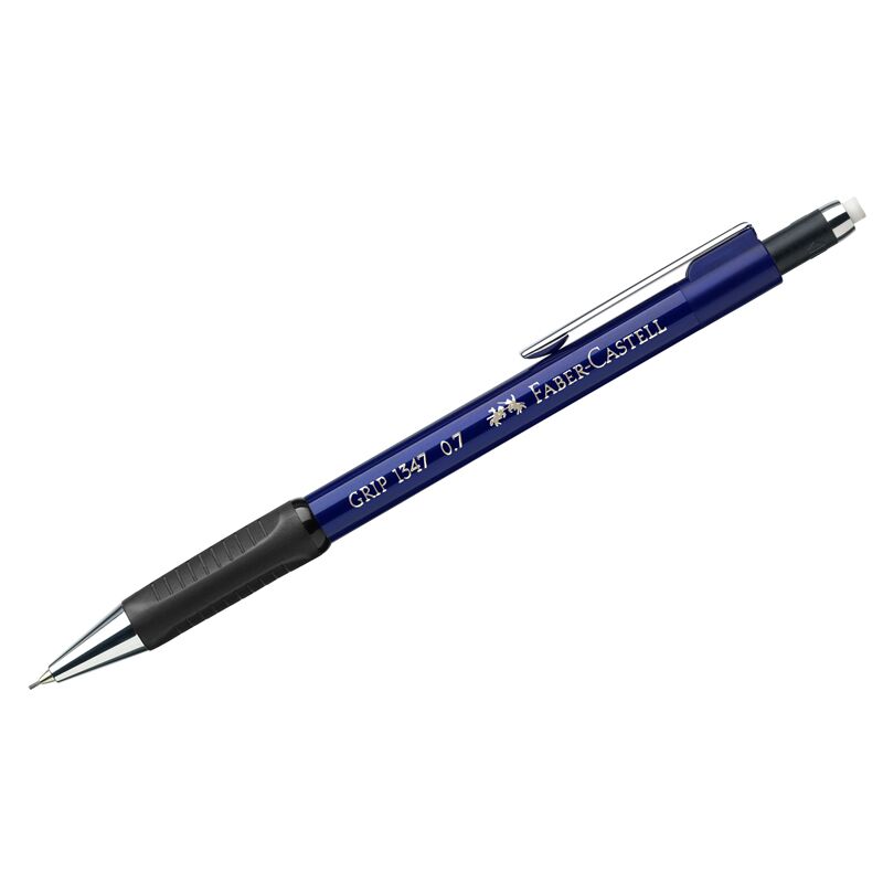 Карандаш механический Faber-Castell Grip 1347 B, 0,7мм, грип, с ласт., автоподача грифеля, синий