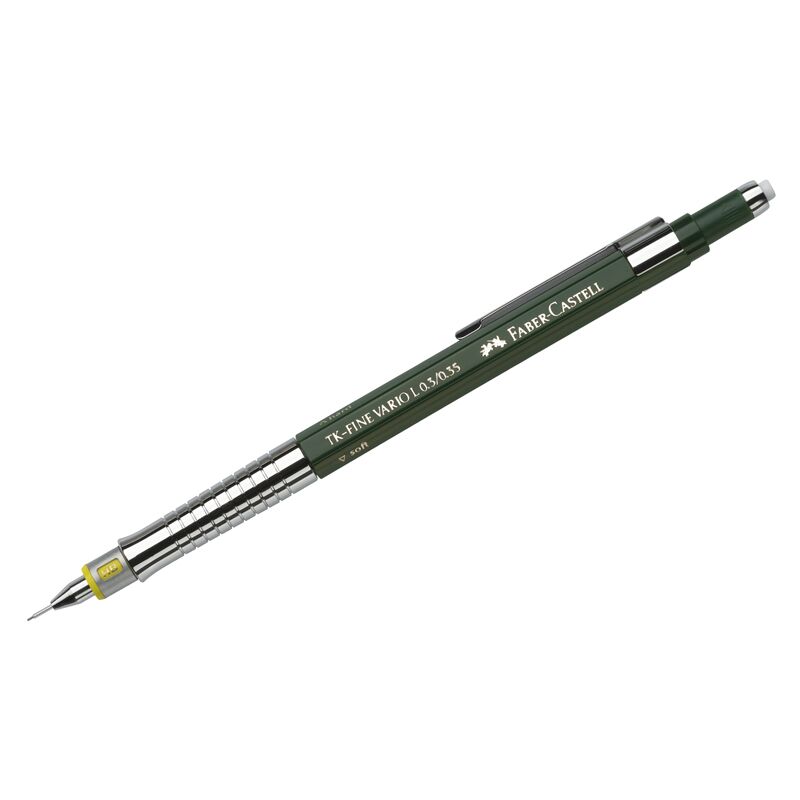 Карандаш механический Faber-Castell TK-Fine Vario L, HB, 0,35мм, с ластиком