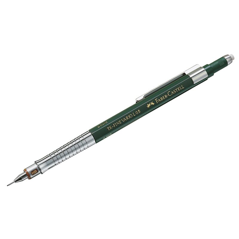 Карандаш механический Faber-Castell TK-Fine Vario L, HB, 0,5мм, с ластиком