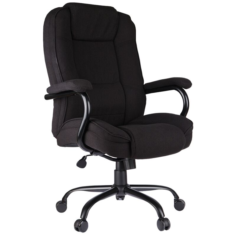Кресло руководителя Helmi HL-ES01 Extra Strong повышенной прочности, ткань черно-серая, до 200кг