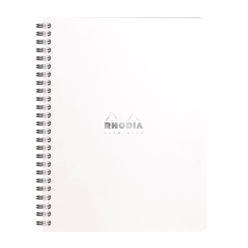 Тетрадь 80л., А5+, клетка на гребне Rhodia Classic. White, 80г/м2