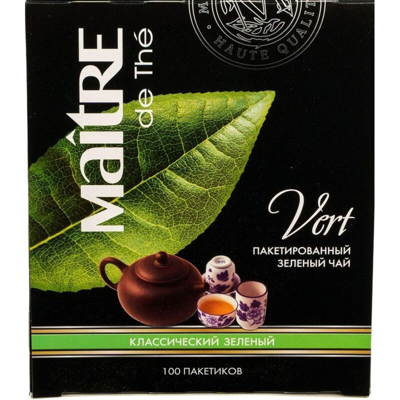 Чай Maitre Классический зеленый 100 пак/уп