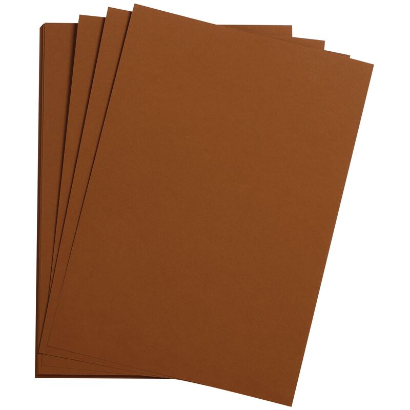 Цветная бумага 500*650мм., Clairefontaine Etival color, 24л., 160г/м2, коричневый, легкое зерно, хлопок