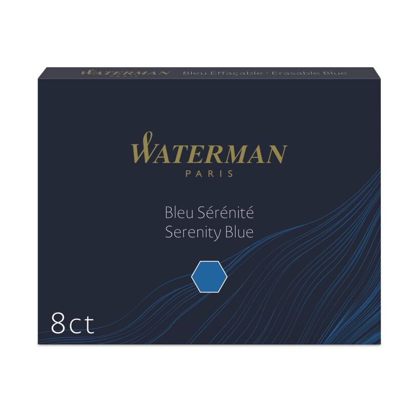 Картридж сменный для перьевой ручки WATERMAN Cartridge Size Standard син 8ш