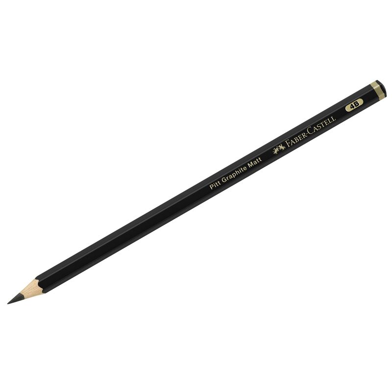 Карандаш ч/гр матовый Faber-Castell "Pitt Graphite Matt" 4В, заточен