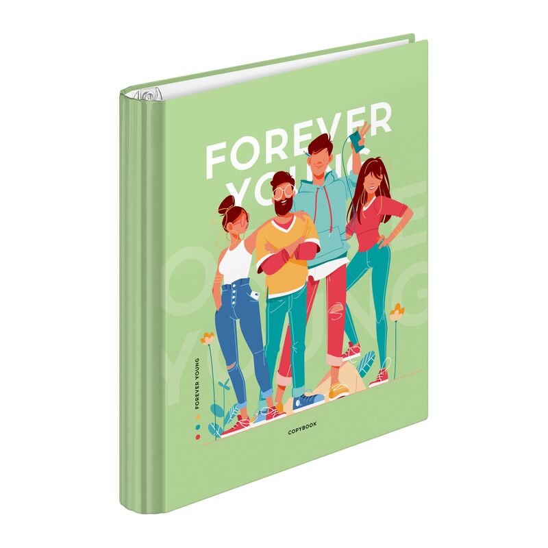 Тетрадь на кольцах А5, 120л., 7БЦ, ArtSpace Стиль. Forever young, глянцевая ламинация