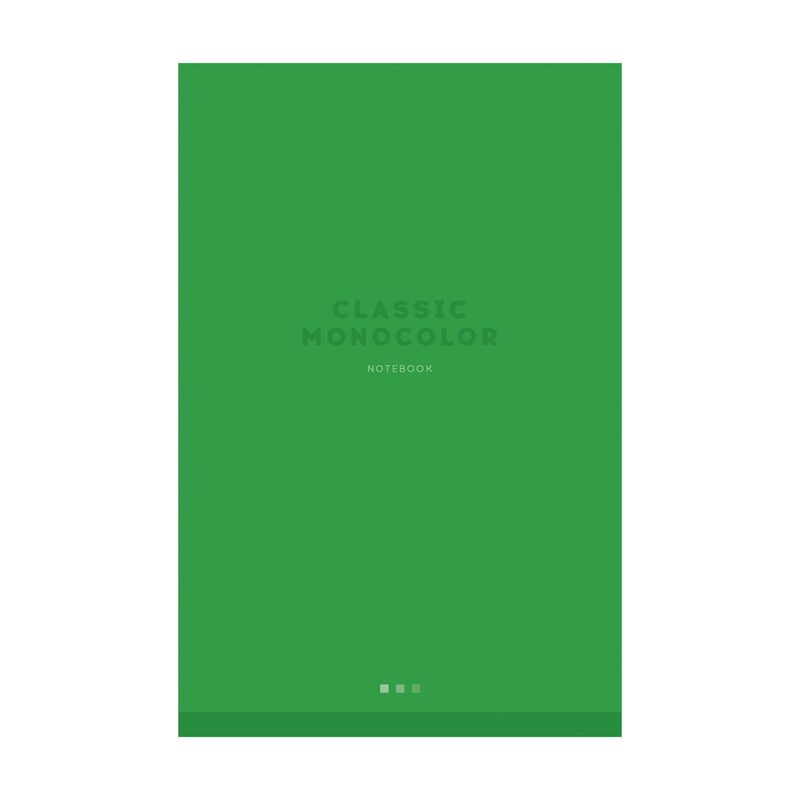 Блокнот А5 80л на скрепке ArtSpace Monocolor Green