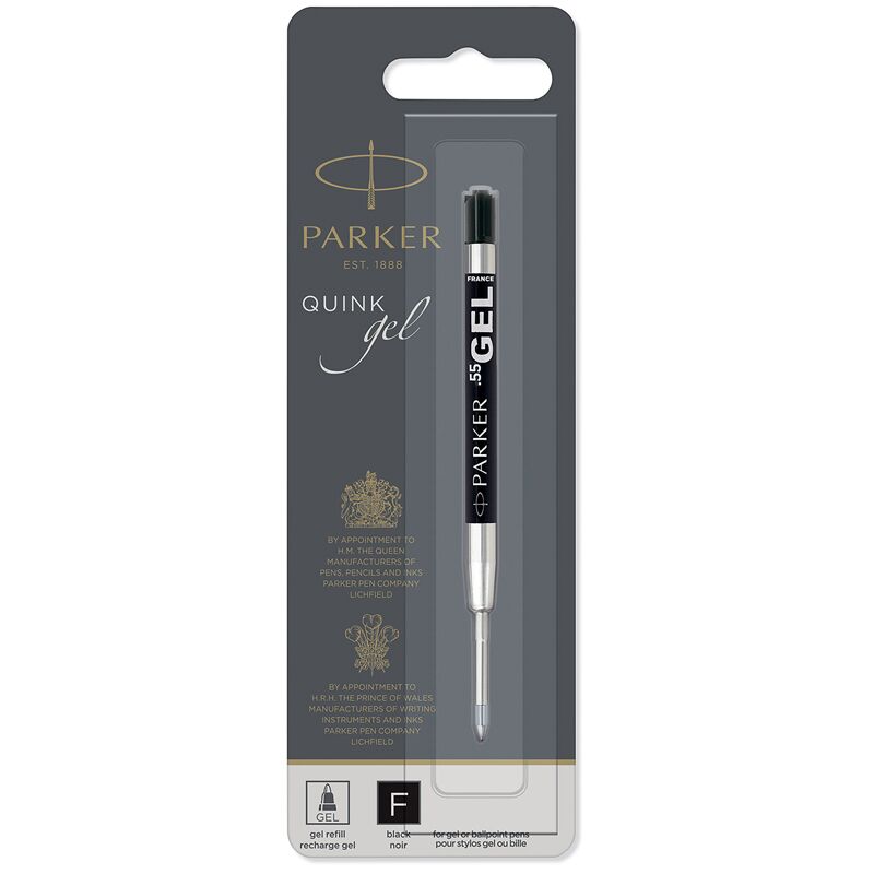 Стержень гелев. 98мм Parker Gel Ball Point черный 0,5мм блистер