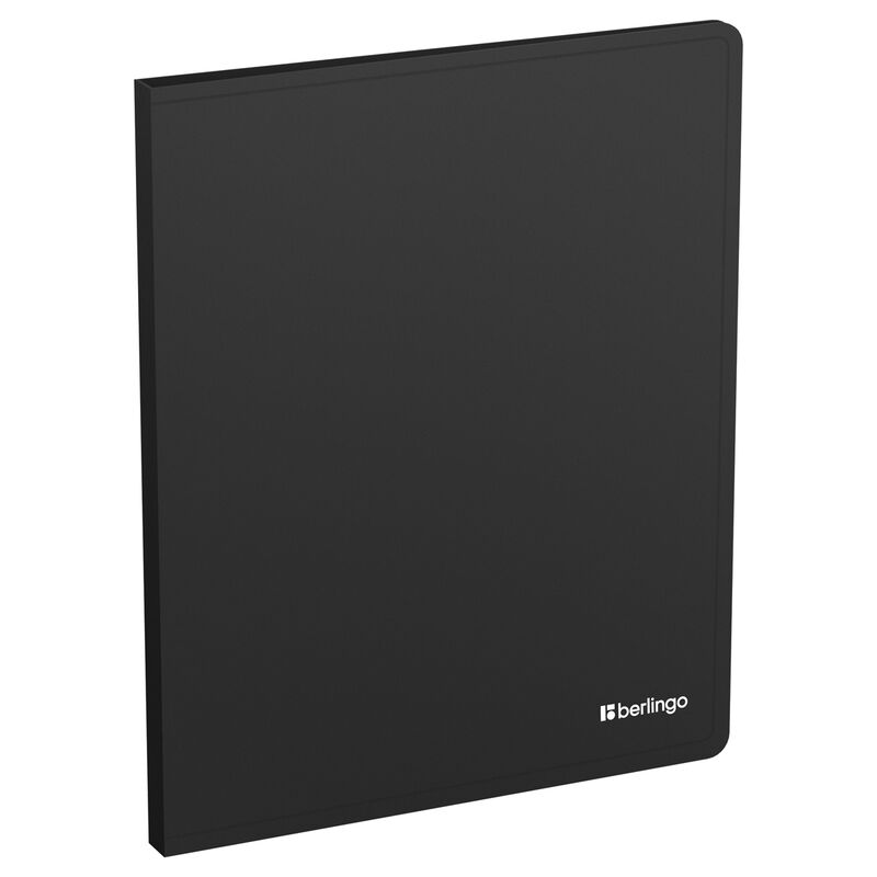 Папка с прижимом Berlingo Soft Touch 17мм 700мкм черная с внутр. карманом