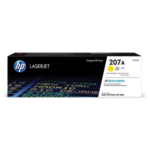 Картридж лазерный HP (W2212A) 207A для HP Color LJ M282/M283/M255, желтый, оригинальный, ресурс 1250 страниц