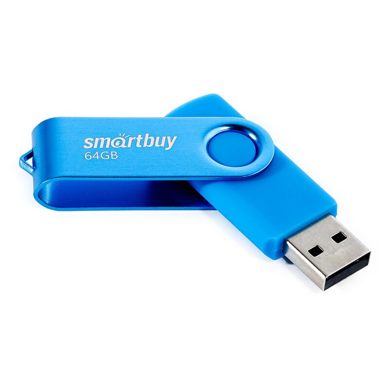 Память Smart Buy Twist 64GB, USB 2.0 Flash Drive, синий