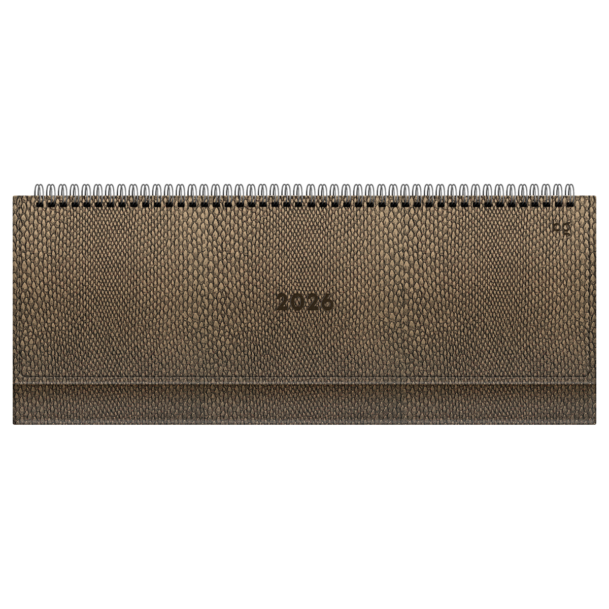 Планинг датированный 2026г., 64л., 330*130мм, кож.зам, BG "Python.Dark khaki", хаки