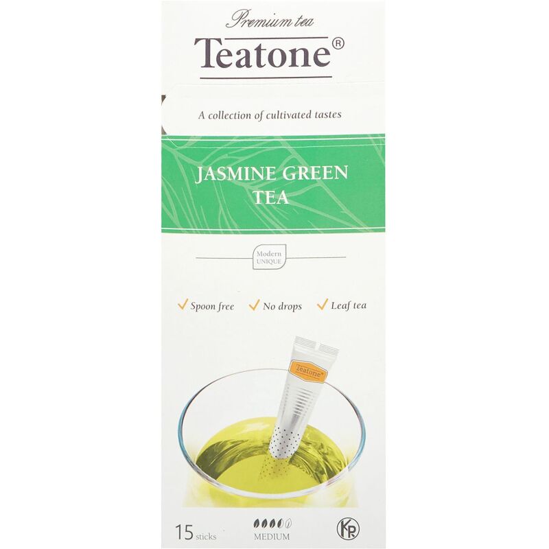 Чай Teatone зеленый с жасмином в металл.стике 15шт/уп. 737