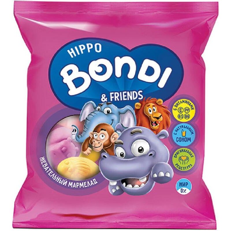Мармелад HIPPO BONDI & FRIENDS 100г ПМ314/ПМ671