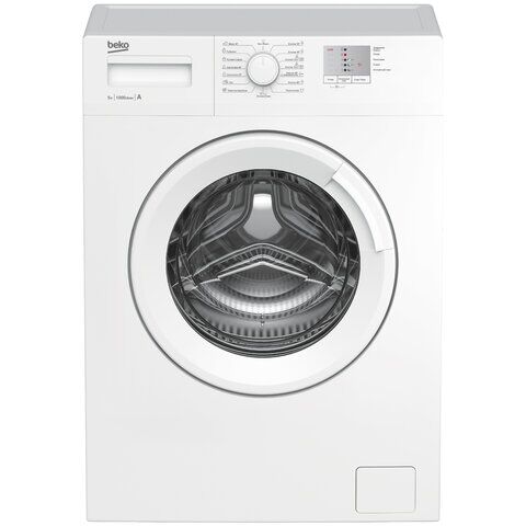 Стиральная машина BEKO WRS5511BWW, 1000 об/мин, 5 кг, фронтальная загрузка, 15 программ, белая