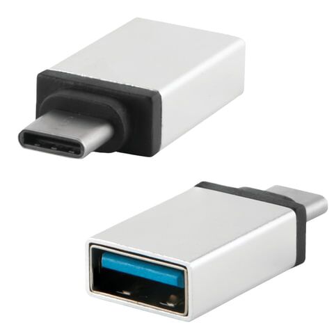 Переходник USB-TypeC RED LINE, F-M, для подключения портативных устройств, OTG, серый, УТ000012622