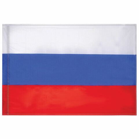 Флаг России, 90х135 см, карман под древко, упаковка с европодвесом