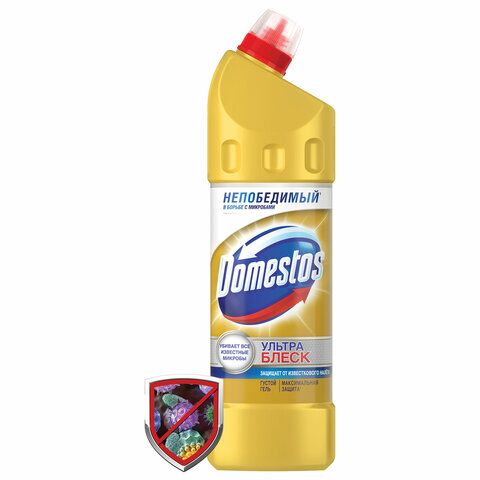 Средство для уборки туалета 1 л, DOMESTOS (Доместос) Ультра Блеск, гель, 67068933