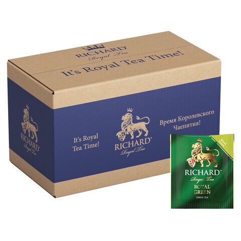 Чай RICHARD Royal Green, зеленый, 200 пакетиков в конвертах по 2 г, 100183