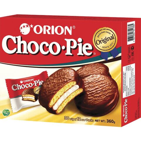 Печенье ORION Choco Pie Original 360 г (12 штук х 30 г), О0000013014