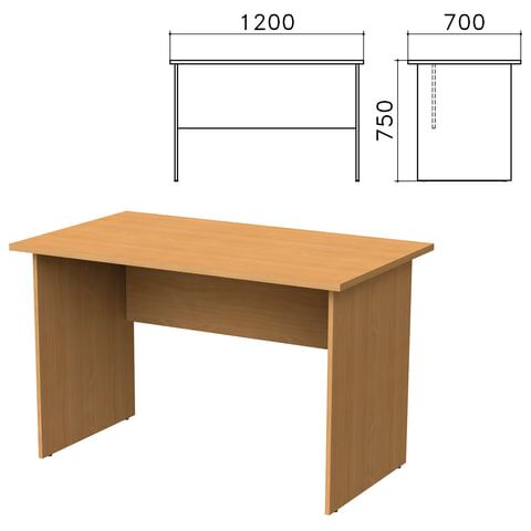 Стол письменный Монолит, 1200х700х750 мм, цвет бук бавария, СМ1.1