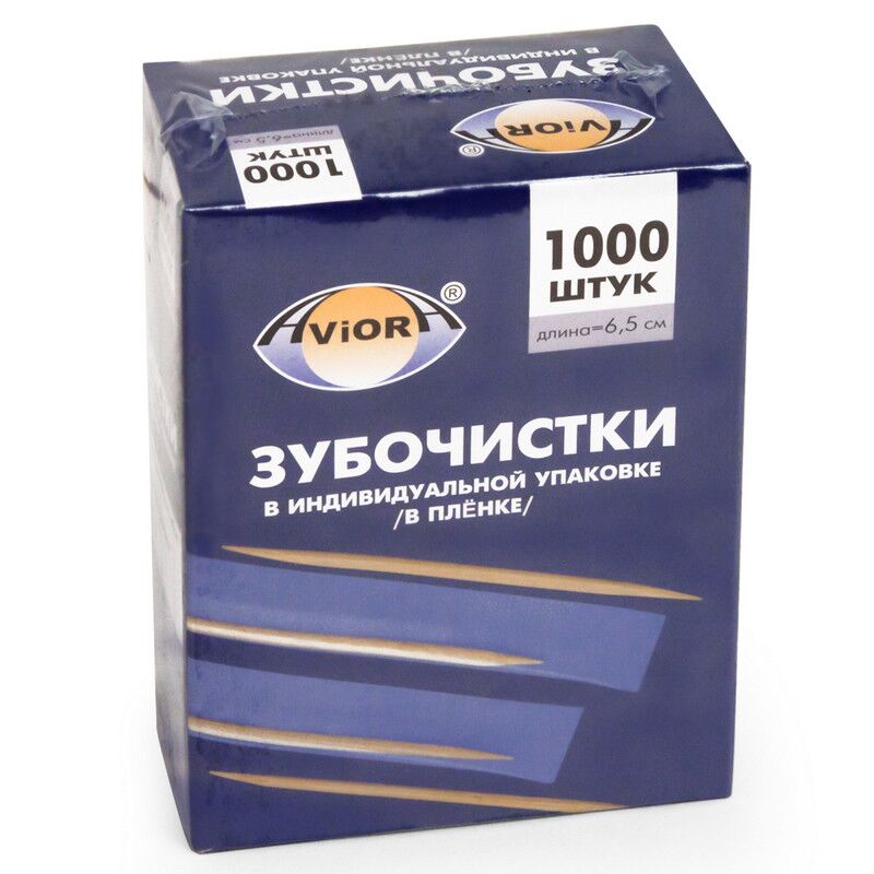 Зубочистки бамбук в инд. ПП-упак. 1000шт./уп. 401-488