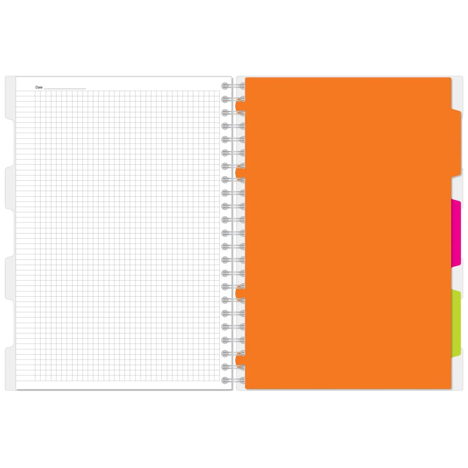 Тетрадь 140л,кл,А4,SPIRAL BOOK Серый,евроспир,обл.пласт,раздел.84103