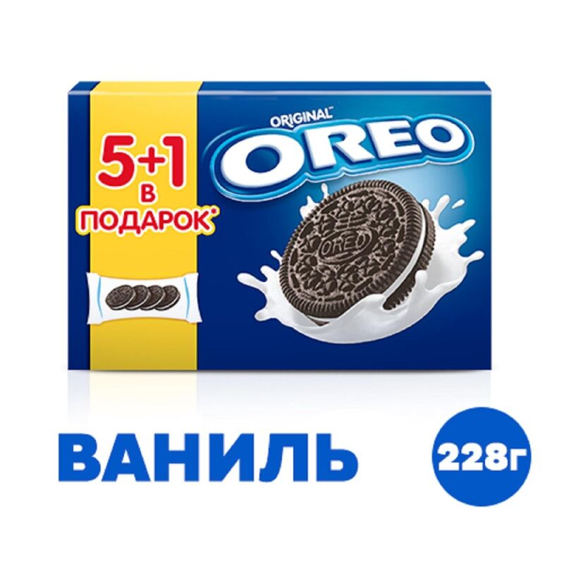 Печенье OREO с какао, ванильной начинкой, 228г