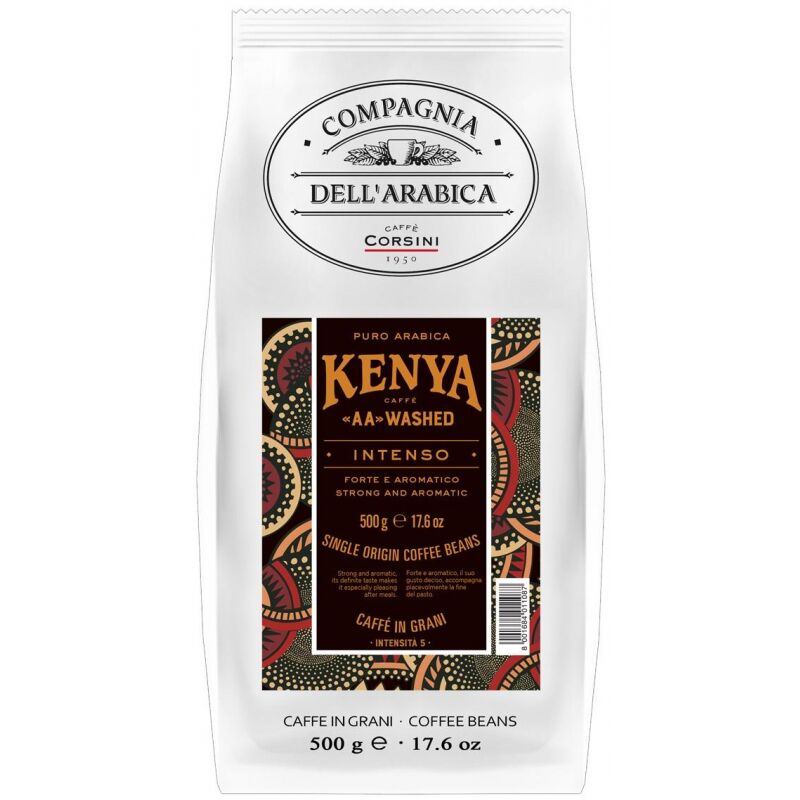 Кофе COMPAGNIA DELL`ARABICA Puro Arabica Kenya AA Washed в зернах, 500г