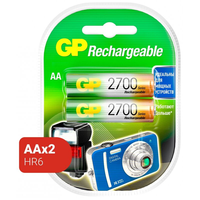 Аккумулятор GP 2700mAh AA/HR6 NiMh бл/2шт