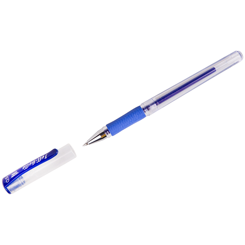Ручка гелевая Crown Jell-Belle синяя, 0,5мм, грип, штрих-код