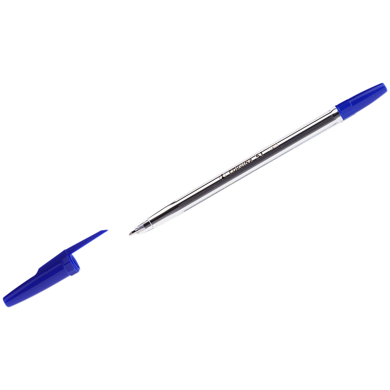Ручка шарик. Corvina "51 Classic" синяя, 1,0мм, прозрачный корпус