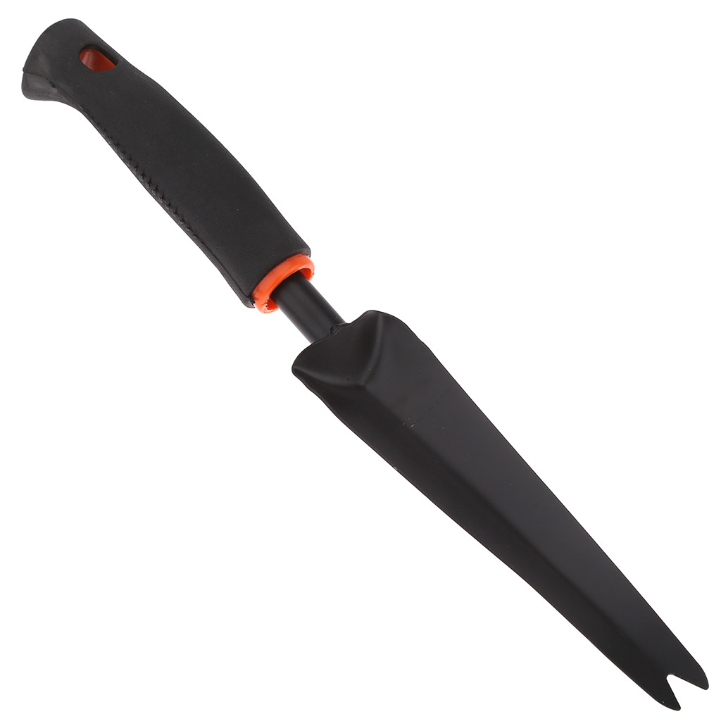 Корнеудалитель 35,5х5х5см, сталь А3, окрашенная, цвет - черный матовый, эргономичная пластмассовая ручка с ПВХ, с отверстием для подвешивания, цвет - черный (Китай)
