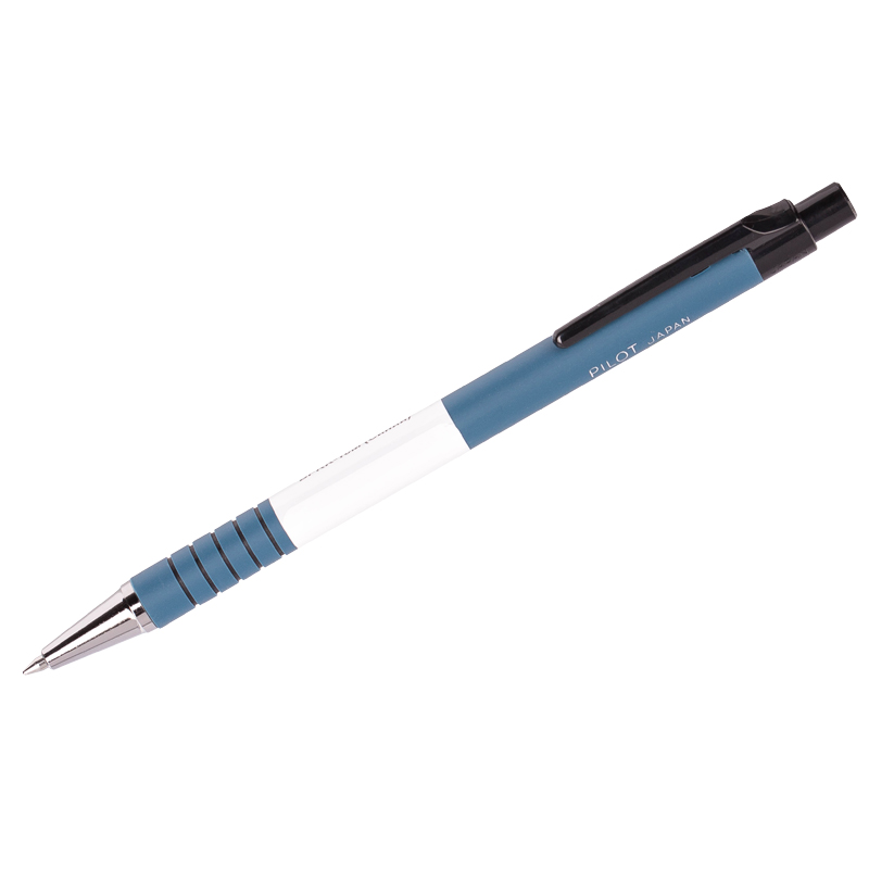 Ручка шарик. автомат. Pilot BPRK-10M-L синяя, 0,7мм, синий прорезиненный корпус