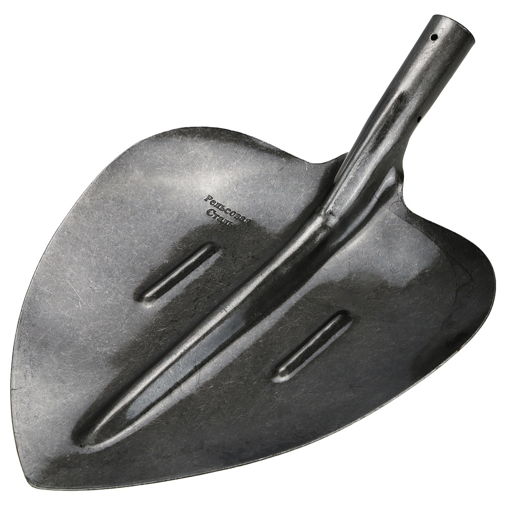 Лопата совковая щебеночная из рельсовой стали, без черенка, тулейка д40мм (Россия)