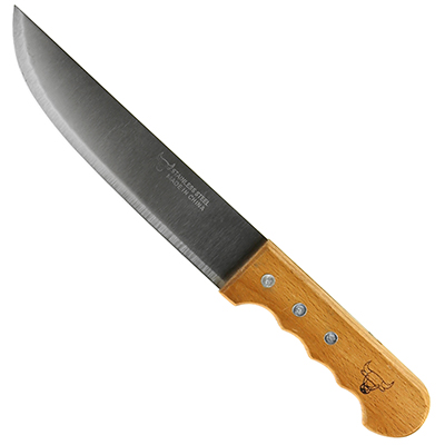 Нож кухонный "Профессионал" 150мм из нержавеющей стали, широкое лезвие, деревянная ручка (Китай)