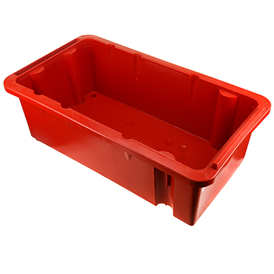 Контейнер-ящик для хранения продуктов пластмассовый 35л, 66х378х22см, штабелируемый, красный, ГОСТ Р 50962-96 (Россия) "Садовник"