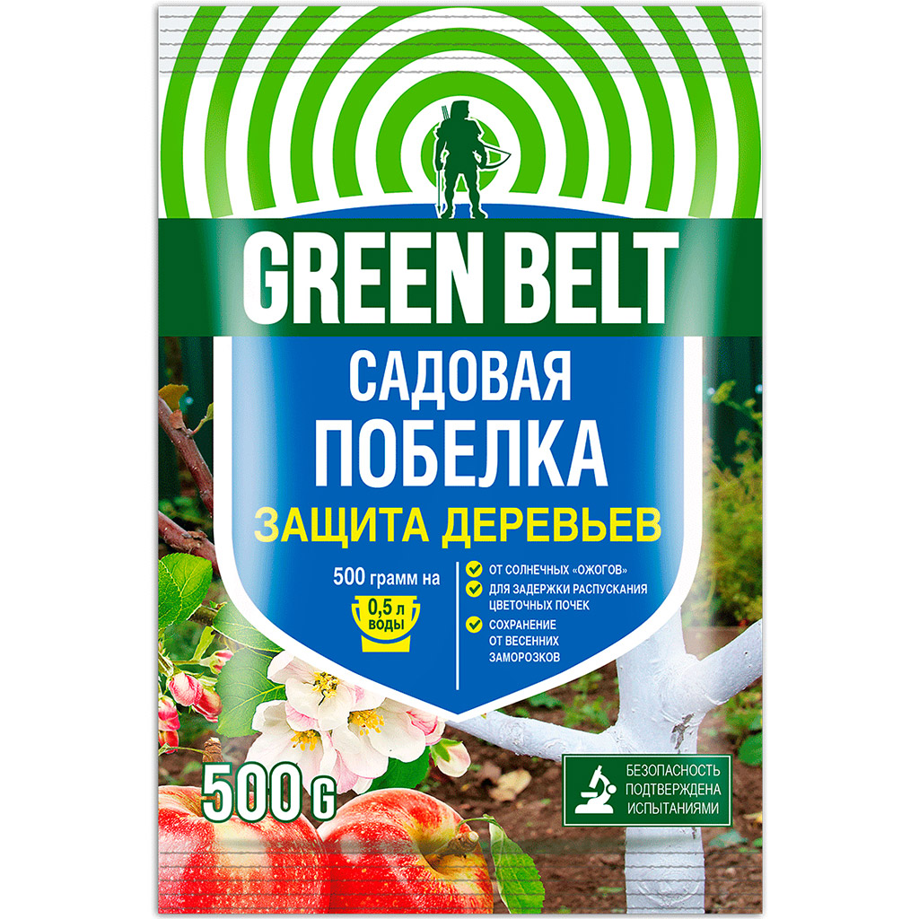 Средство для растений "Садовая побелка" 500гр, в пакете, Грин Бэлт (Россия)
