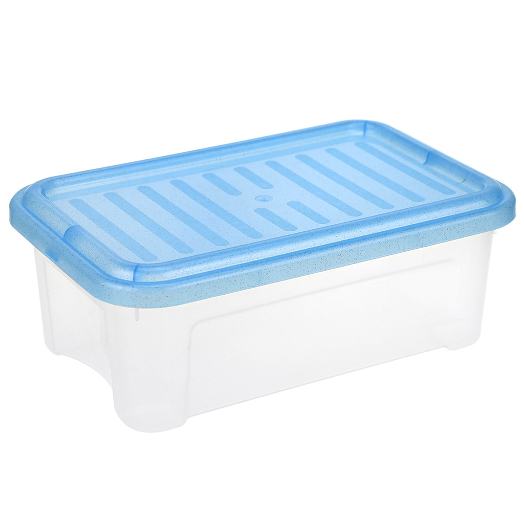 Контейнер для хранения пластмассовый "Darel-box" 2,5л, 26х16,5х9,5см, синий (Россия)