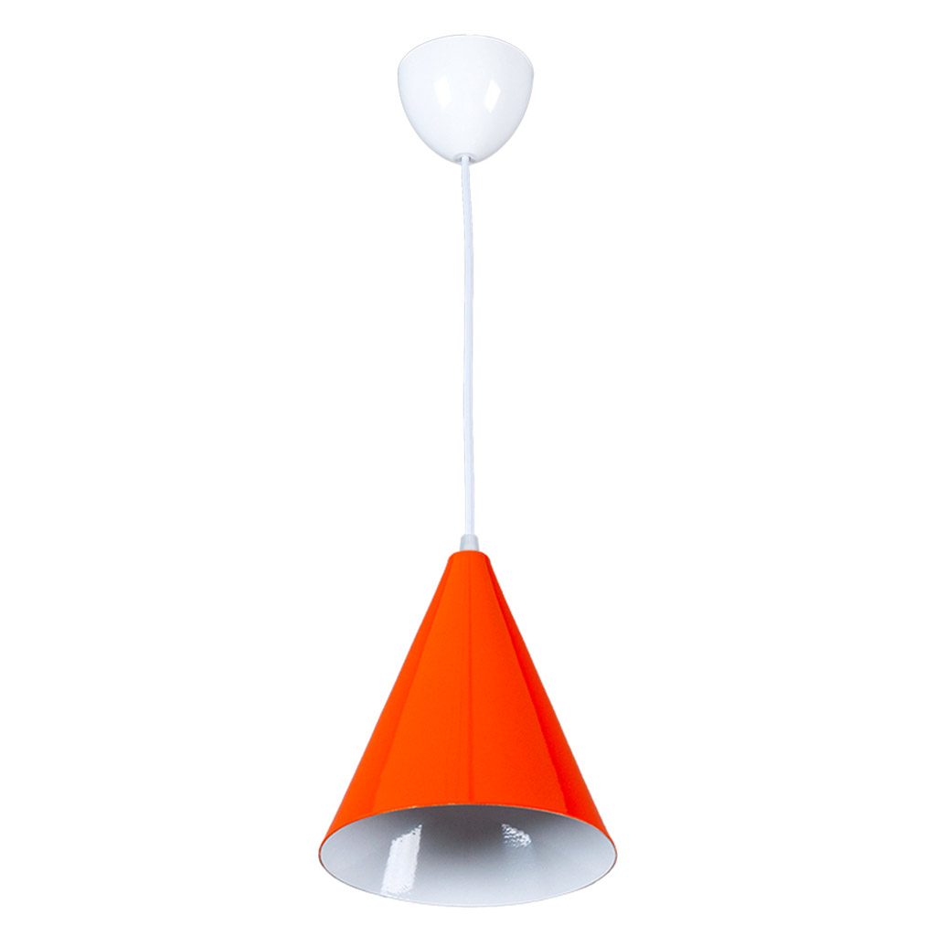 Светильник потолочный д16см, h20см, общая длина 60см, металл, оранжевый (Россия)