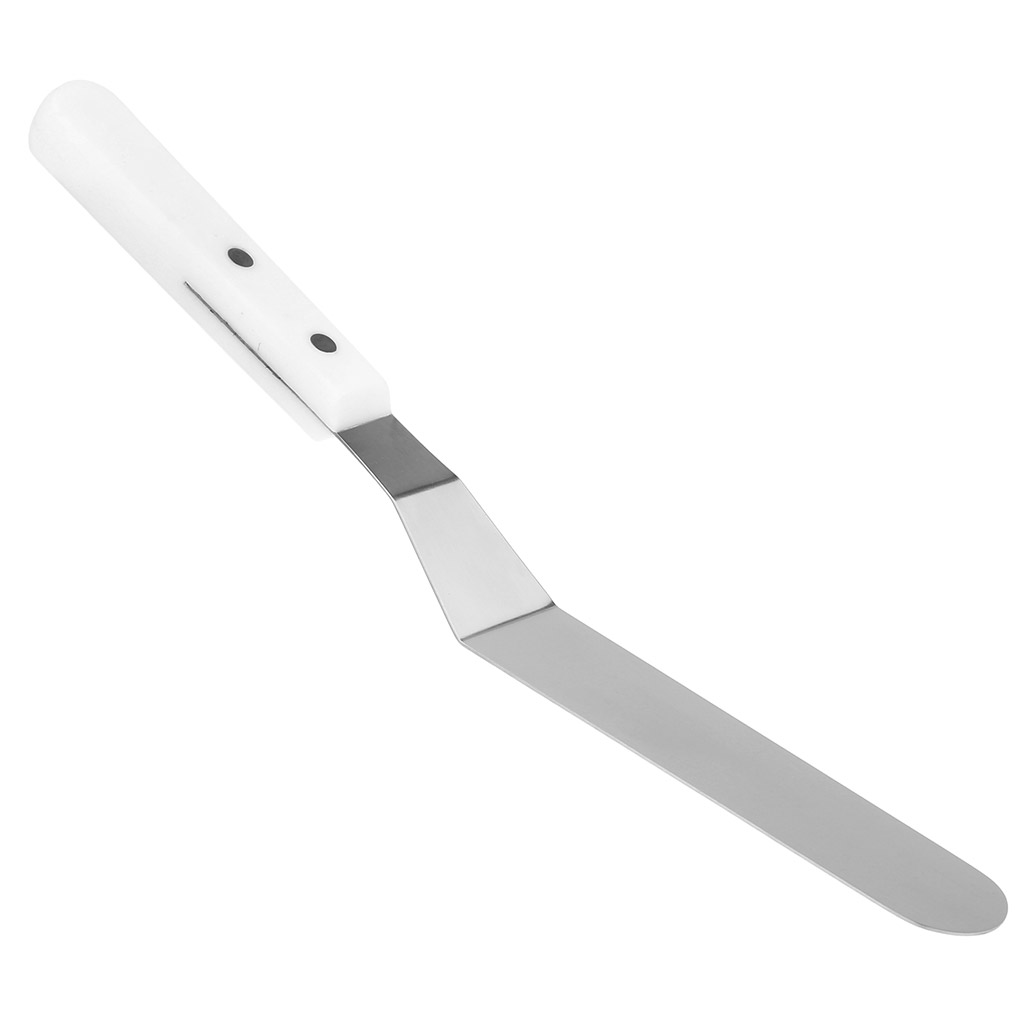 Нож кондитерский (лопатка для блинов) из нержавеющей стали 14,5см, пластмассовая ручка 11,5см, в блистере (Китай) "Светлана"