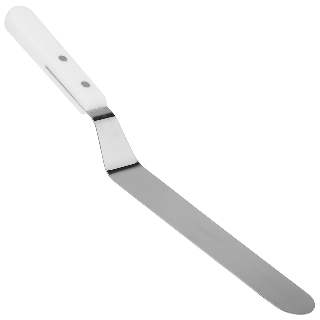 Нож кондитерский (лопатка для блинов) из нержавеющей стали 14,5см, пластмассовая ручка 11,5см, в блистере (Китай) "Светлана"