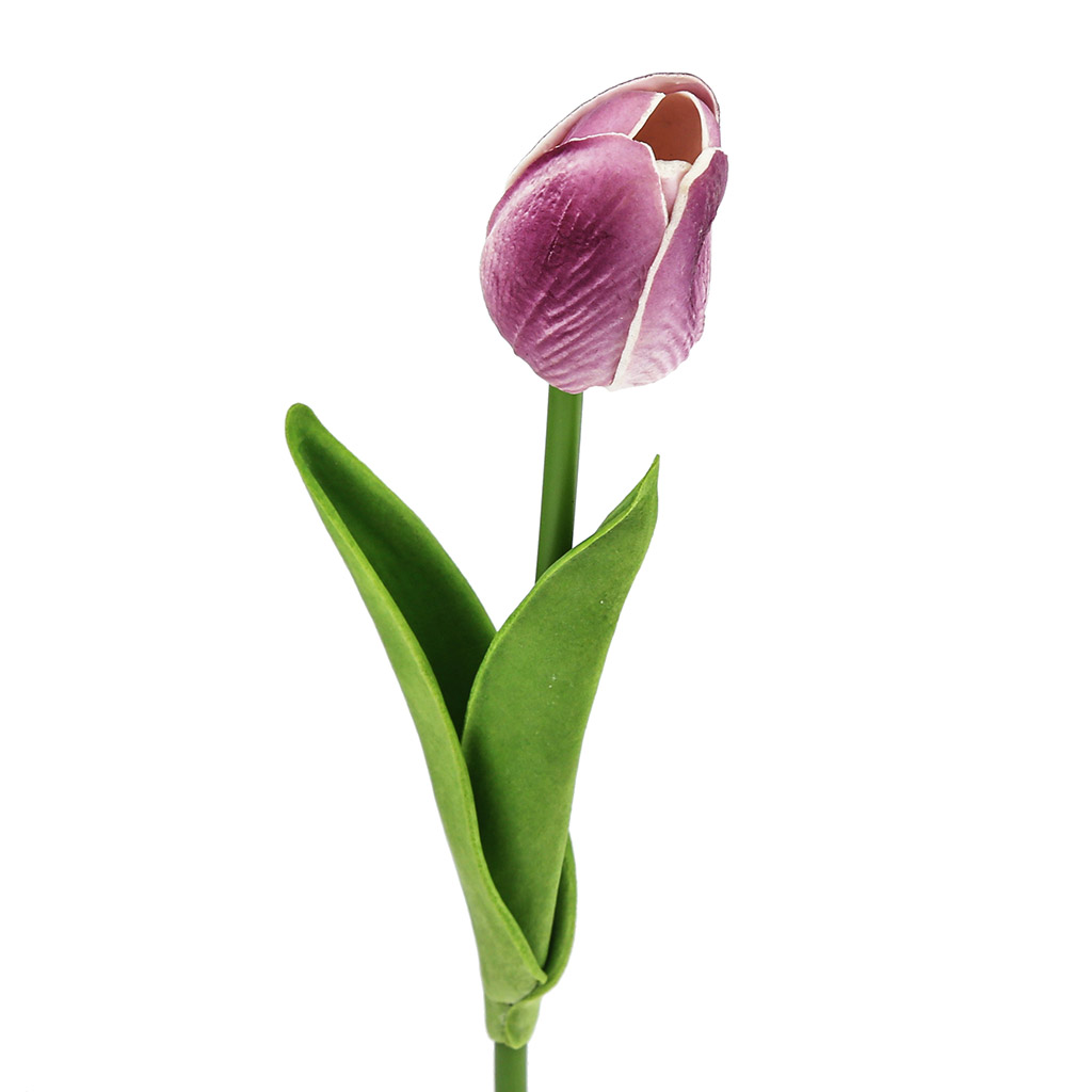 Цветок "Тюльпан" цвет - сиреневый, 32см, цветок - д3х4см (Китай)