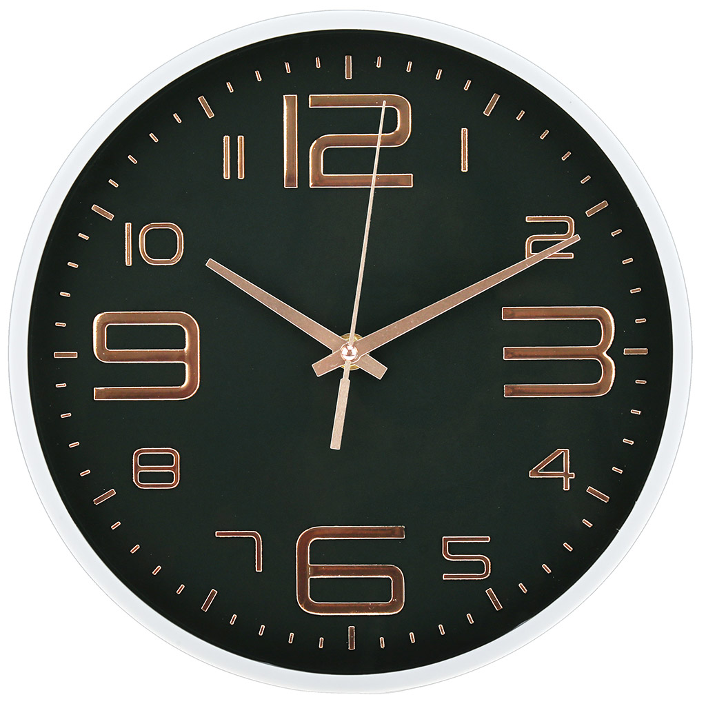 Часы настенные "Бархат-2" д25х4,4см, мягкий ход, циферблат графит, пластм. белый, в коробке (Китай)