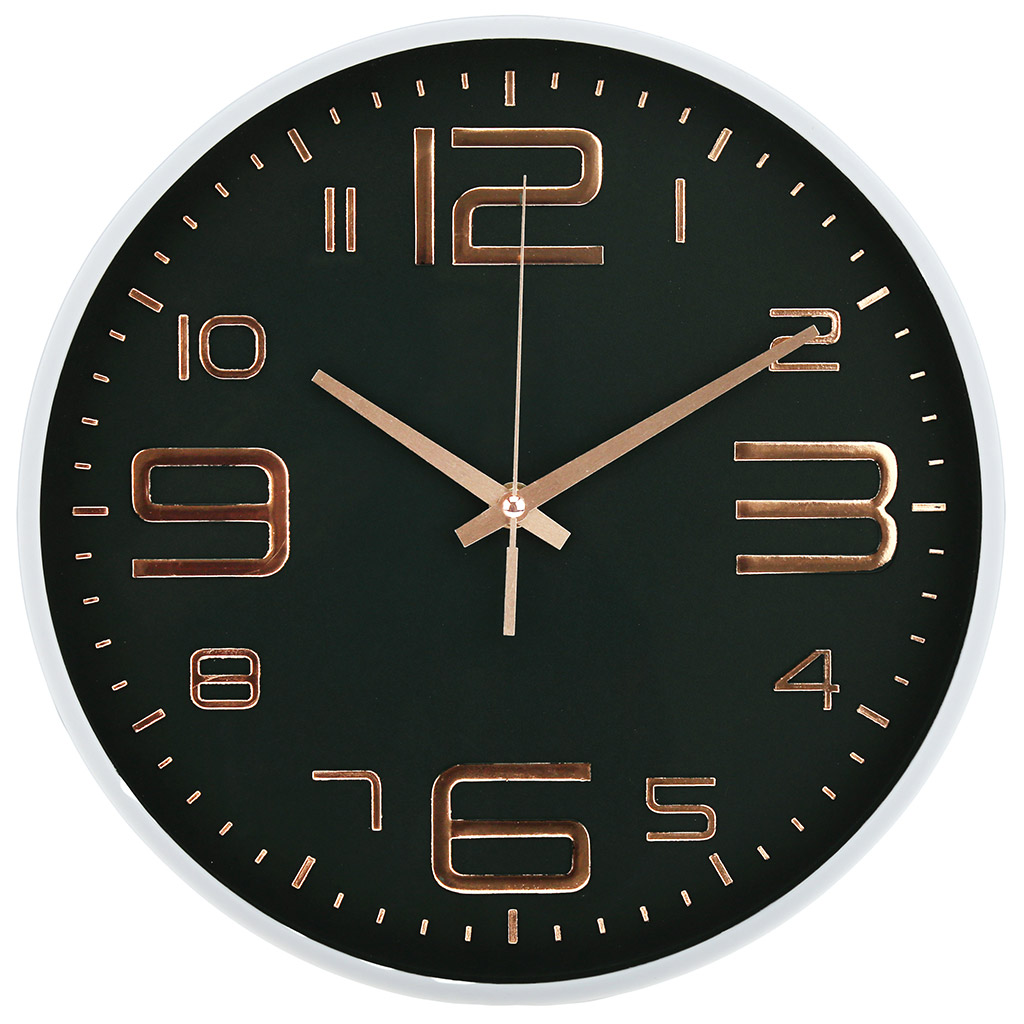 Часы настенные "Бархат-2" д29,5х4,5см, мягкий ход, циферблат графит, пластм. белый, в коробке (Китай)