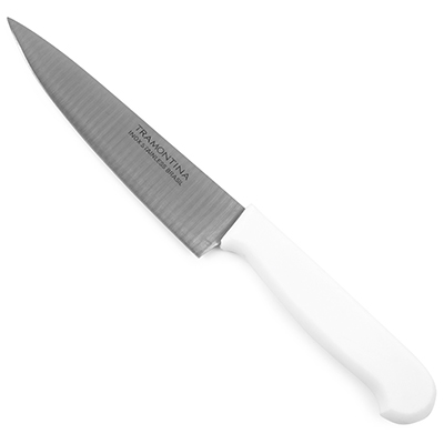 Нож кухонный 150мм широкое лезвие, белая пластмассовая ручка "Универсал"