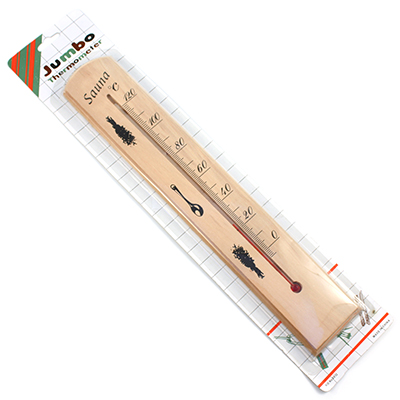 Термометр для сауны деревянный +120-0С 40х7см в блистере (Китай)