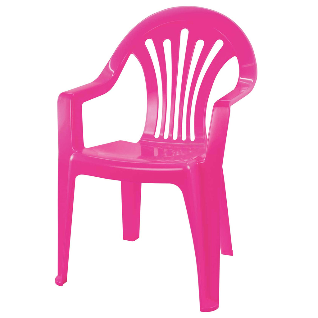 Кресло детское пластмассовое 37х35х57см, розовый (Россия)